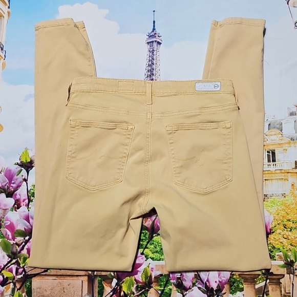 AG Adriano Goldschmied Yellow Super Skinny Ankle Jeans Size 26 - Picture 5 of 6